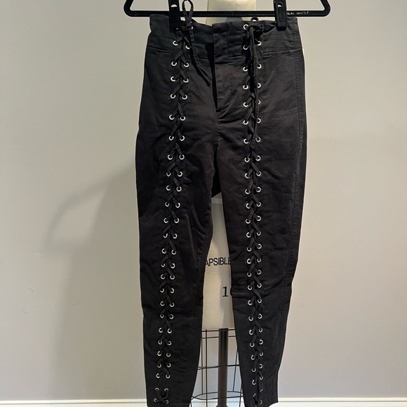 ALC Black Lace-Up “Kingsley” Pants size 2 - Picture 1 of 4
